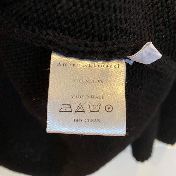 Amina Rubinacci Creta Zip Cardigan Black 40 - Picture 7 of 8